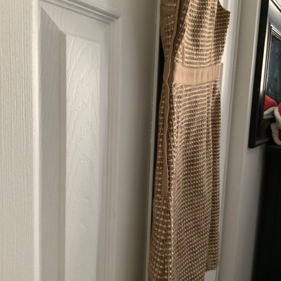 RED VALENTINO neutral gold tweed mini dress - Picture 6 of 11